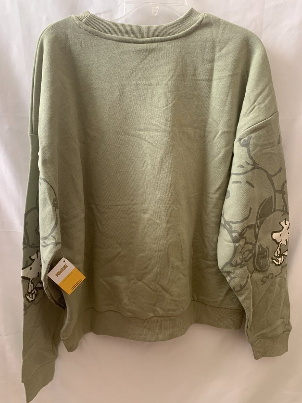 PEANUTS Snoopy & Woodstock Jumbo Crew Neck Sweater in Green Sz MEDIUM - Picture 3 of 3